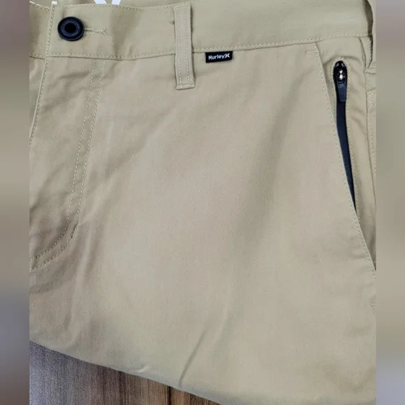 Hurley Men's Dri-fit Nike Khaki Chino Shorts Size 36 - Picture 3 of 12